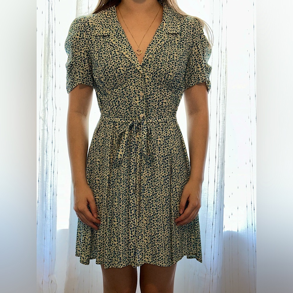 Urban Outfitters blue floral print dress (size S/P)